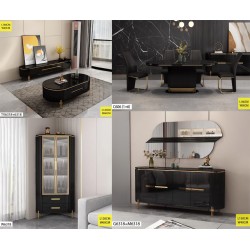 ENSEMBLE DE MEUBLES NOIR